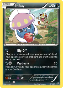 Inkay 41/108 Common card from Roaring Skies