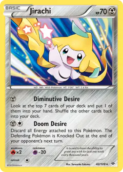 Jirachi 42/108 Rare Holo card from Roaring Skies
