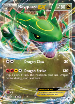 Rayquaza-EX 60/108 Rare Holo EX card from Roaring Skies