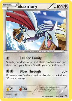 Skarmory 69/108 Rare card from Roaring Skies