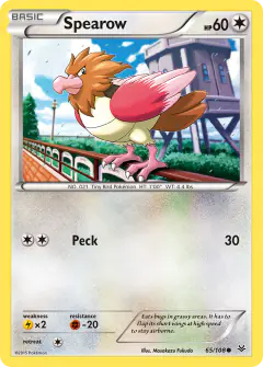 Spearow 65/108 Common card from Roaring Skies