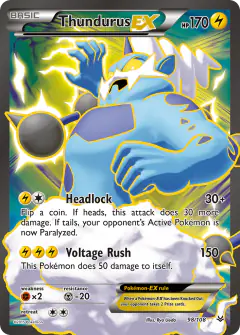 Thundurus-EX 98/108 Rare Ultra card from Roaring Skies