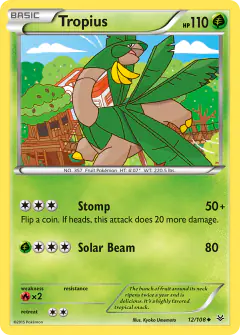 Tropius 12/108 Uncommon card from Roaring Skies