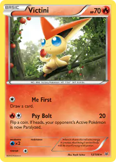 Victini 13/108 Rare card from Roaring Skies