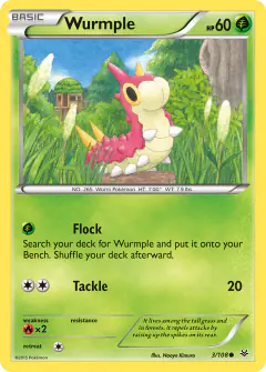 Wurmple 3/108 Common card from Roaring Skies