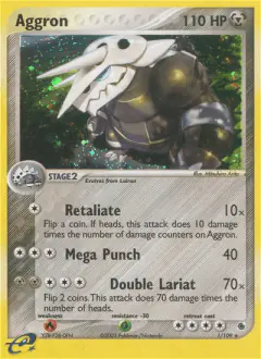 Aggron 1/109 Rare Holo card from Ruby & Sapphire