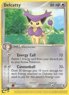 Delcatty 29/109 Uncommon card from Ruby & Sapphire