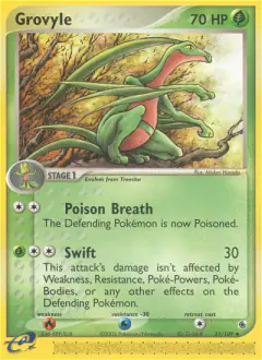 Grovyle 31/109 Uncommon card from Ruby & Sapphire