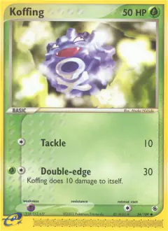 Koffing 54/109 Common card from Ruby & Sapphire