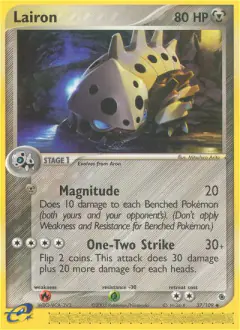 Lairon 37/109 Uncommon card from Ruby & Sapphire