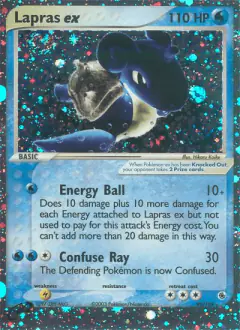 Lapras ex 99/109 Rare Holo EX card from Ruby & Sapphire