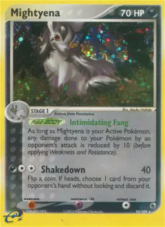 Mightyena 10/109 Rare Holo card from Ruby & Sapphire