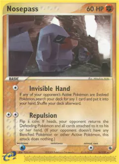 Nosepass 18/109 Rare card from Ruby & Sapphire