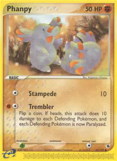 Phanpy 62/109 Common card from Ruby & Sapphire