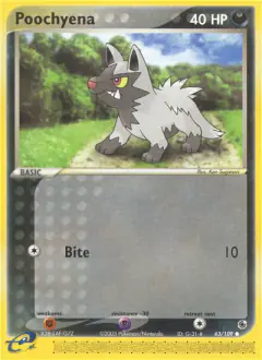 Poochyena 63/109 Common card from Ruby & Sapphire