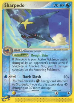 Sharpedo 22/109 Rare card from Ruby & Sapphire