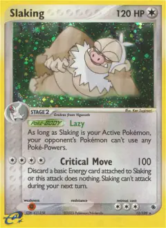Slaking 12/109 Rare Holo card from Ruby & Sapphire