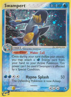 Swampert 13/109 Rare Holo card from Ruby & Sapphire