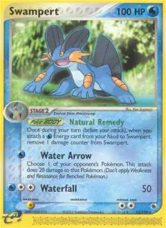 Swampert 23/109 Rare card from Ruby & Sapphire