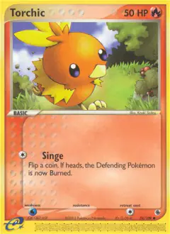 Torchic 74/109 Common card from Ruby & Sapphire