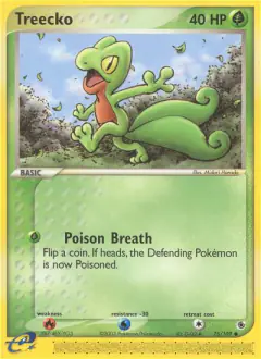 Treecko 75/109 Common card from Ruby & Sapphire