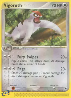 Vigoroth 47/109 Uncommon card from Ruby & Sapphire