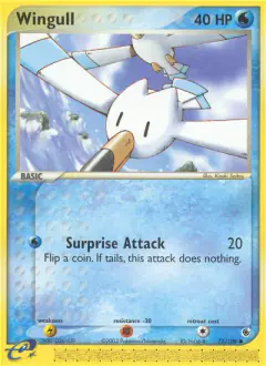 Wingull 77/109 Common card from Ruby & Sapphire