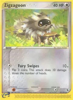 Zigzagoon 79/109 Common card from Ruby & Sapphire