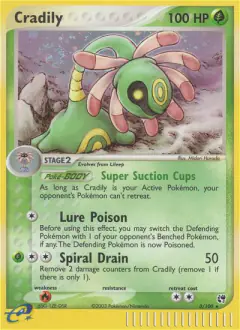 Cradily 3/100 Rare Holo card from Sandstorm