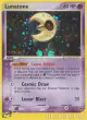 Lunatone 8/100 Rare Holo card from Sandstorm