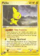 Pichu 20/100 Rare card from Sandstorm