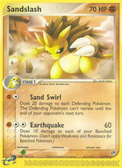 Sandslash 21/100 Rare card from Sandstorm