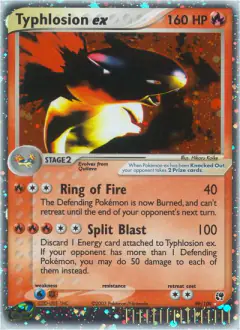 Typhlosion ex 99/100 Rare Holo EX card from Sandstorm