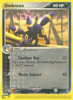 Umbreon 24/100 Rare card from Sandstorm