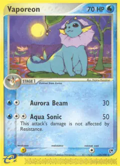 Vaporeon 25/100 Rare card from Sandstorm