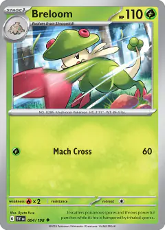 Breloom 004/198 Uncommon card from Scarlet & Violet Base