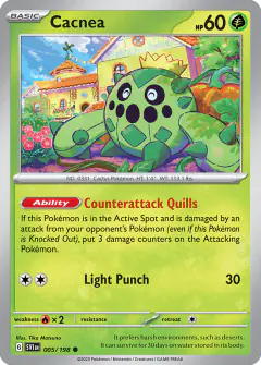 Cacnea 005/198 Common card from Scarlet & Violet Base