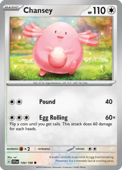 Chansey 144/198 Common card from Scarlet & Violet Base
