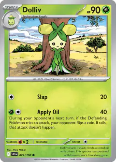Dolliv 022/198 Common card from Scarlet & Violet Base