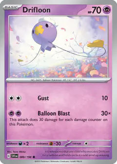 Drifloon 089/198 Common card from Scarlet & Violet Base