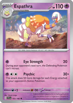 Espathra 103/198 Uncommon card from Scarlet & Violet Base