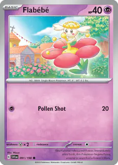 Flabébé 091/198 Common card from Scarlet & Violet Base