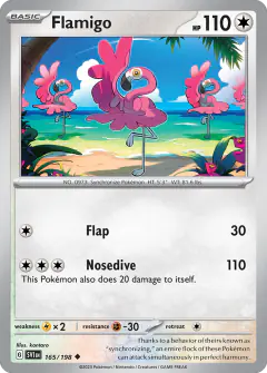 Flamigo 165/198 Uncommon card from Scarlet & Violet Base