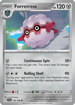 Forretress 139/198 Uncommon card from Scarlet & Violet Base