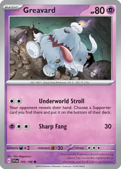 Greavard 105/198 Common card from Scarlet & Violet Base