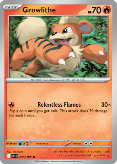 Growlithe 030/198 Common card from Scarlet & Violet Base