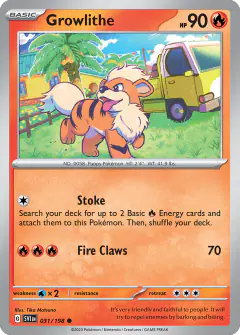 Growlithe 031/198 Common card from Scarlet & Violet Base