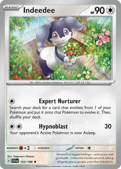 Indeedee 153/198 Rare card from Scarlet & Violet Base