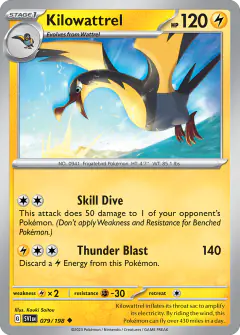 Kilowattrel 079/198 Uncommon card from Scarlet & Violet Base