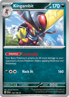 Kingambit 134/198 Rare card from Scarlet & Violet Base